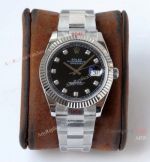Swiss Copy Rolex Datejust II VR Factory Swiss 3235 Watch Black Dial with Diamond